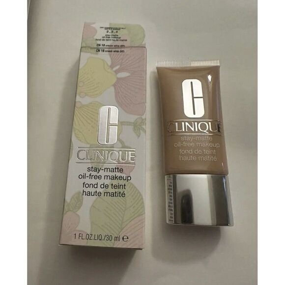CLINIQUE STAY MATTE OIL FREE FOUNDATION MAKEUP 1oz/ 30ml CN 18 Cream Whip - Picture 1 of 3